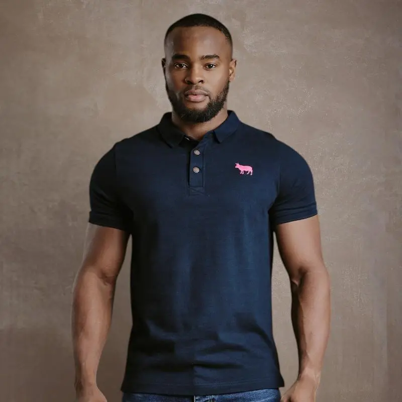 Timeless Kingsley Nguni Regular Polo - Midnight 1