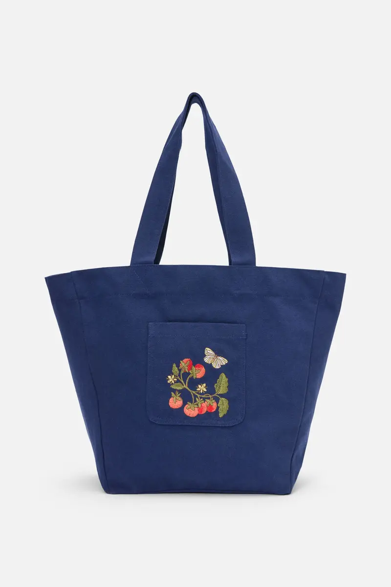 Tomato And Moth Canvas Tote 1