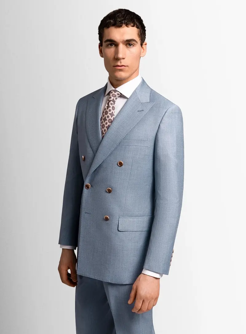 Tommaso Double Breasted Sky Suit 1
