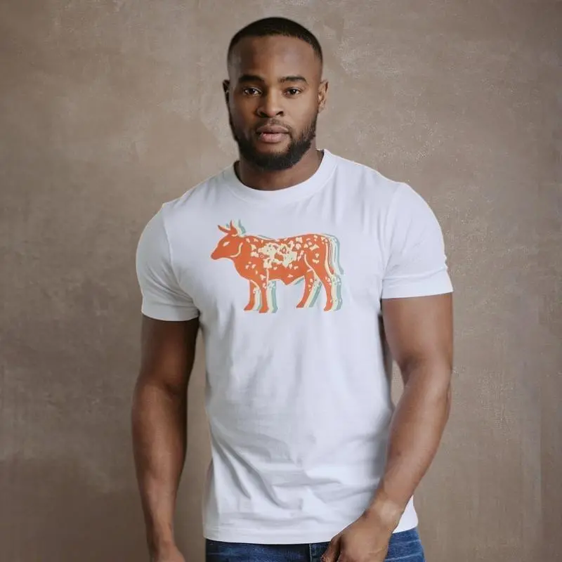 Tri-Stacked Nguni Crew Tee - Pelican 1