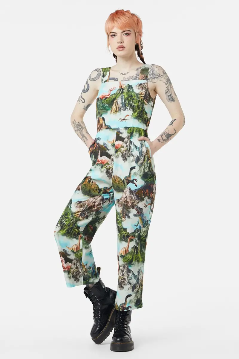 Triassic Scene Printed Jumpsuit 1