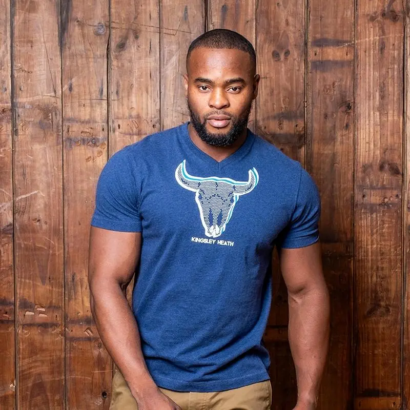 Triple Dotted Skull V-Neck Tee - Monarch 1