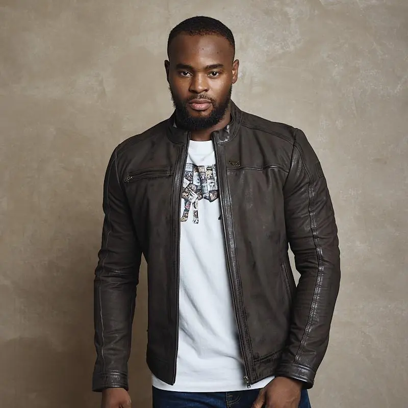 Triumphs Leather Jacket - Choc 1