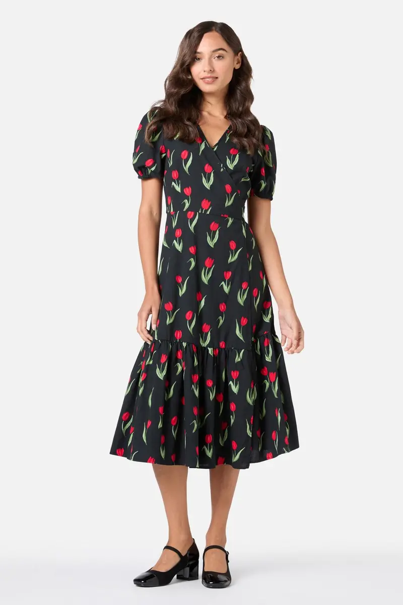 Tulip Midi Wrap Dress 1