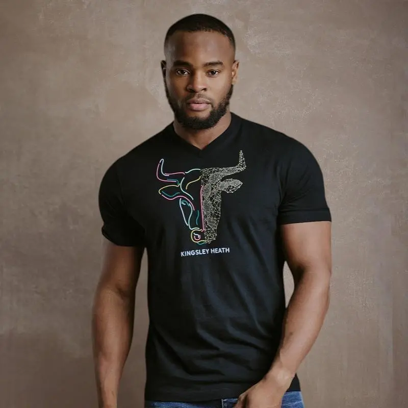 Two Faced Molecular Flow V-Neck Tee - Mamba 1