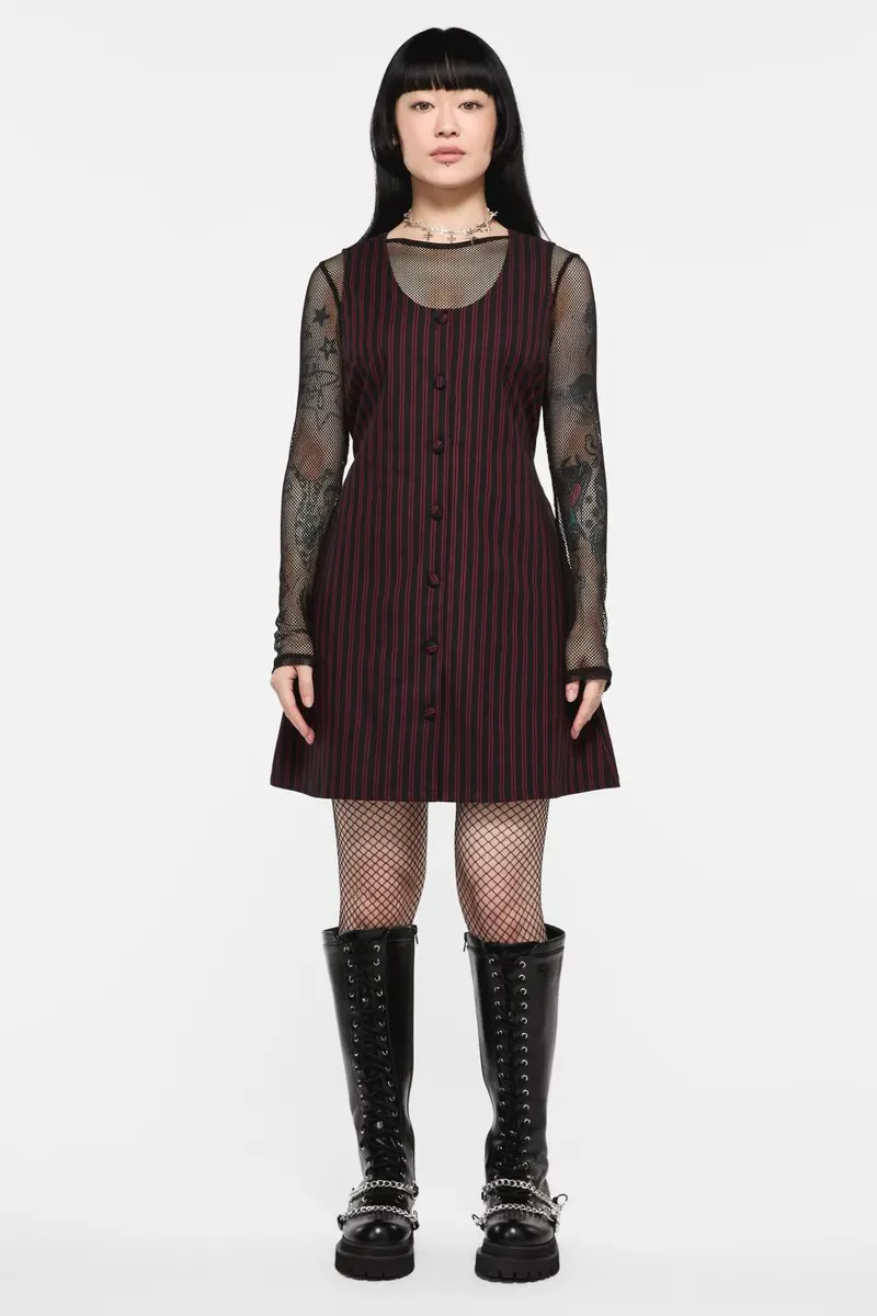Undead Pinstripe Pinafore 1