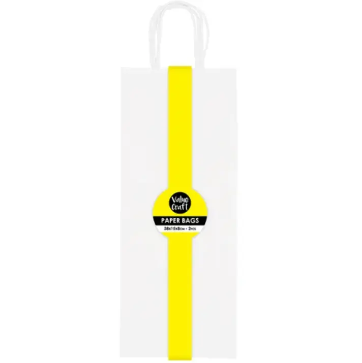 Value Craft Diy Bottle Bags, White - 2Pk 1