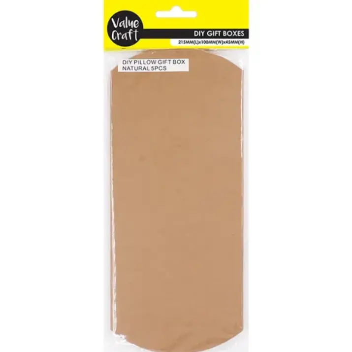 Value Craft Diy Gift Box, Natural- 5Pk 1