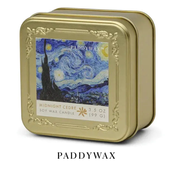 Van Gogh Midnight Cedre Tin Candle 1