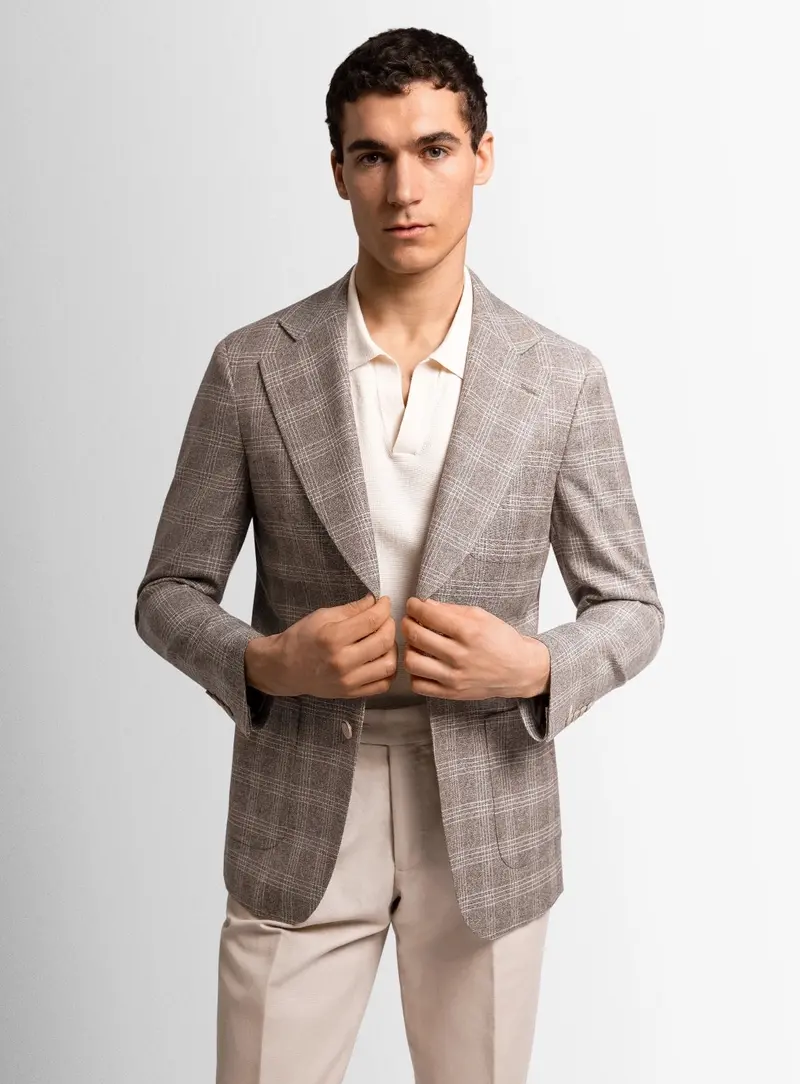 Varese Chocolate Plaid Jacket 1