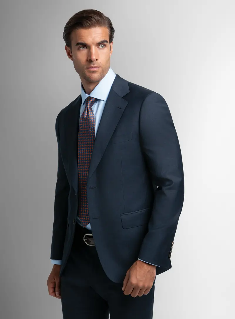 Vasquez Textured Navy Suit 1