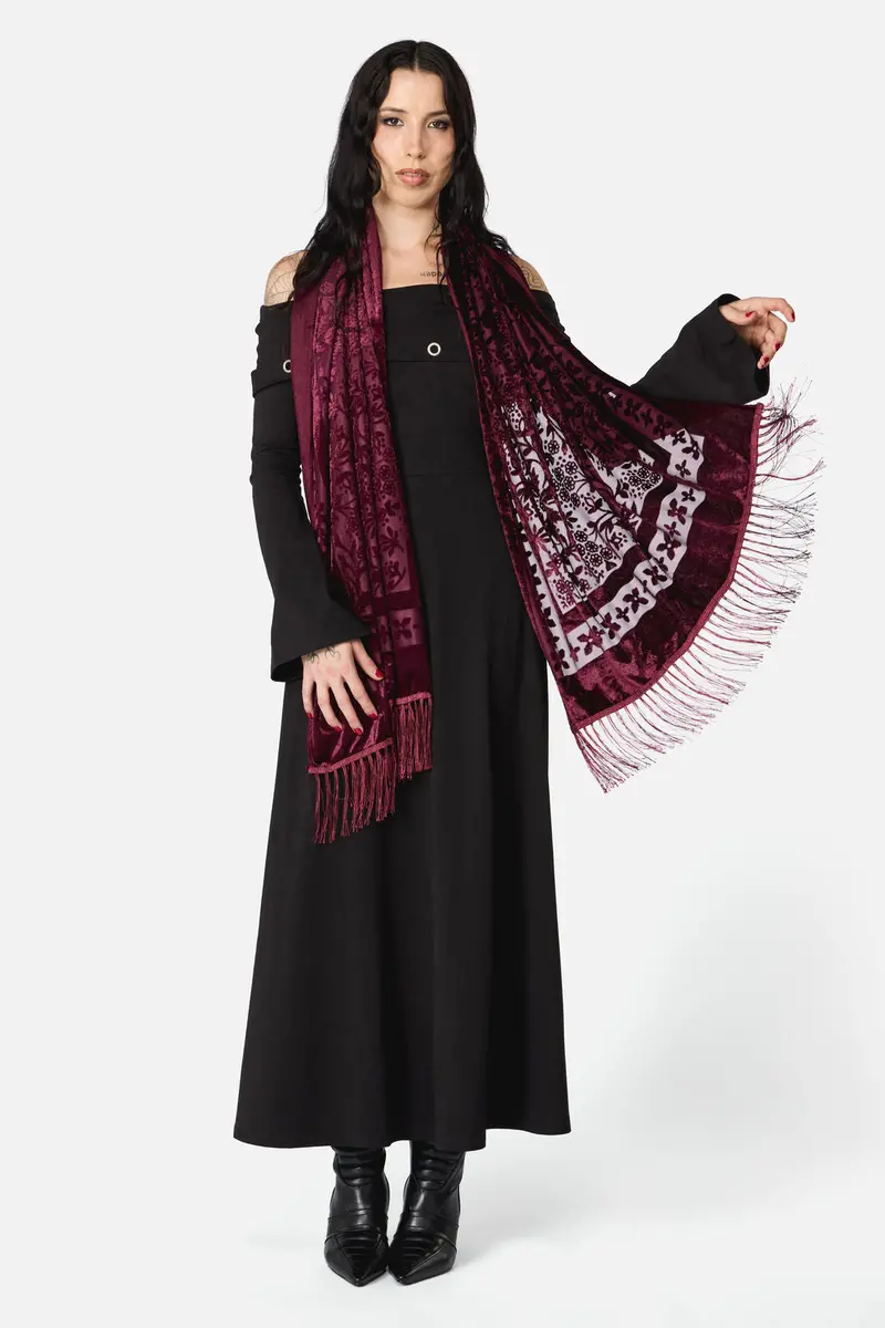 Velvet Burnout Scarf 1