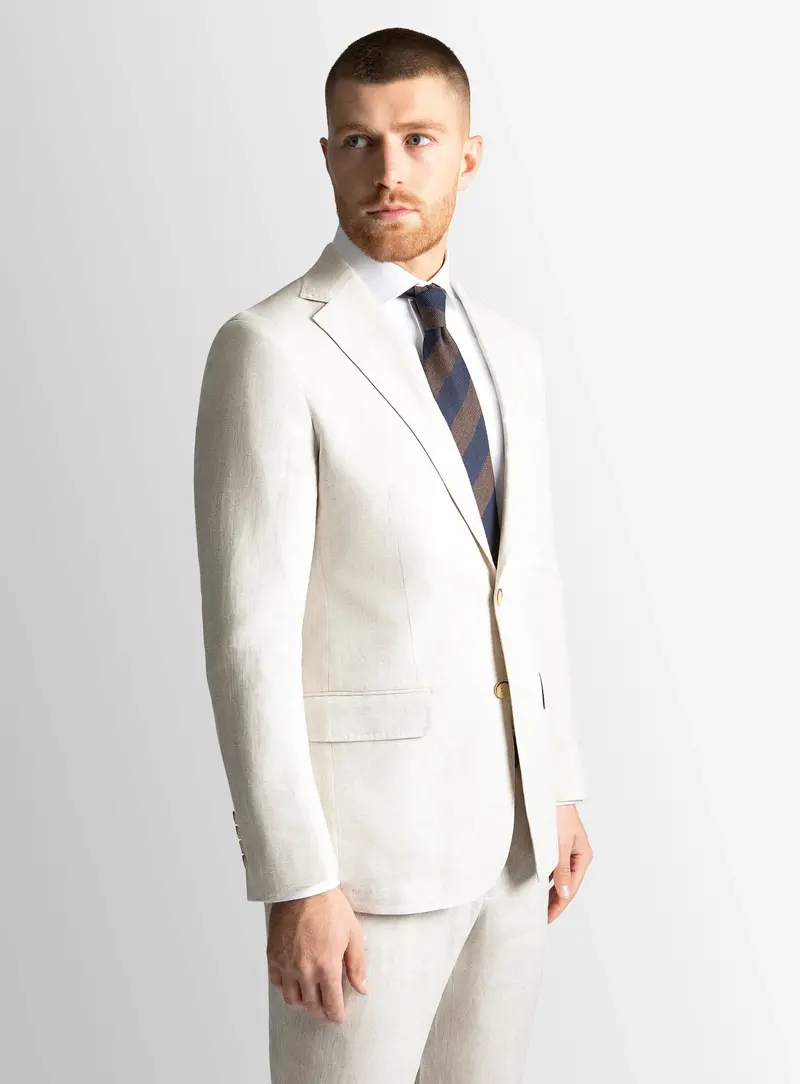 Verona Linen Sand Suit Jacket 1