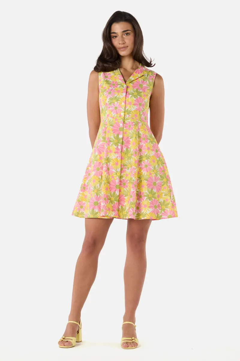 Vintage Daisy Mini Shirt Dress 1