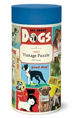 Vintage Dog Cavallini 1000Pc Jigsaw Puzzle 1