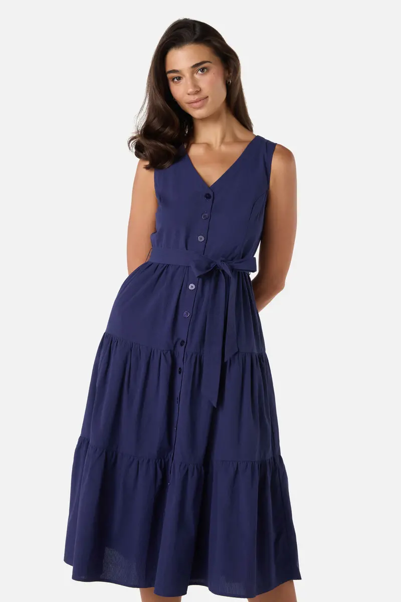 Viola Button Down Midi Dress 1