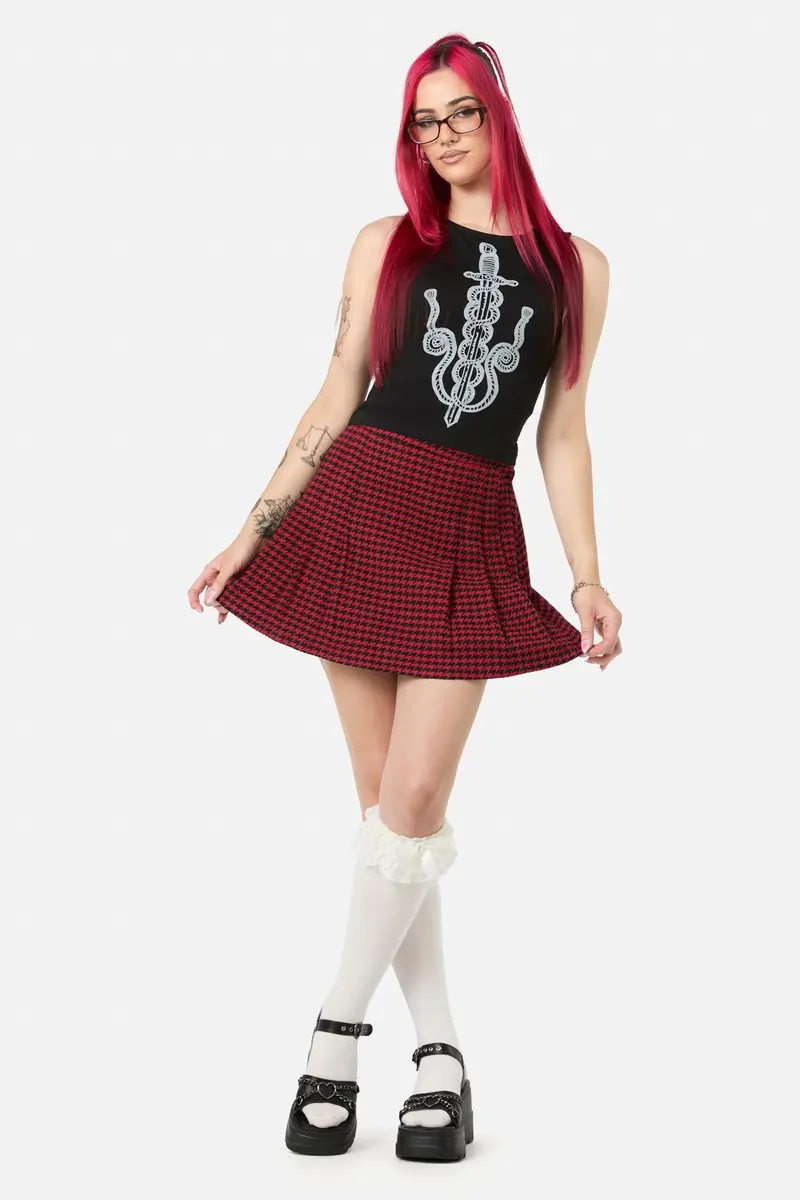 Virtue Houndstooth Skirt 1