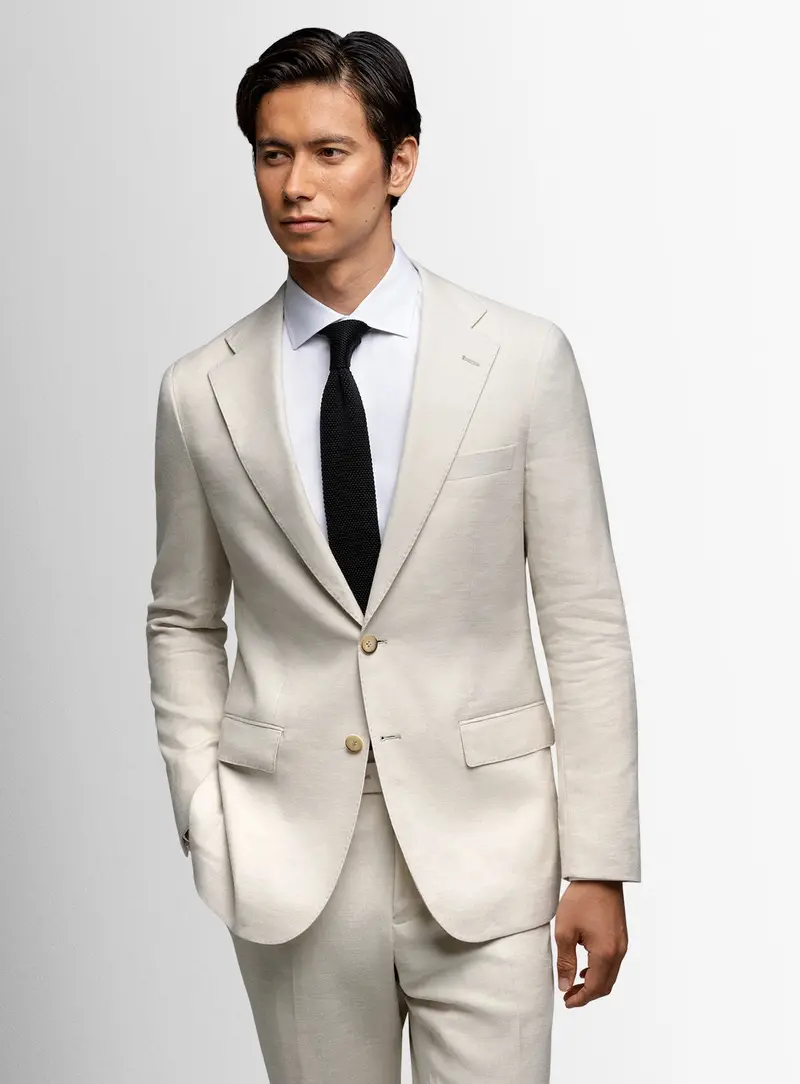Vitale Linen/Wool Cream Jacket 1