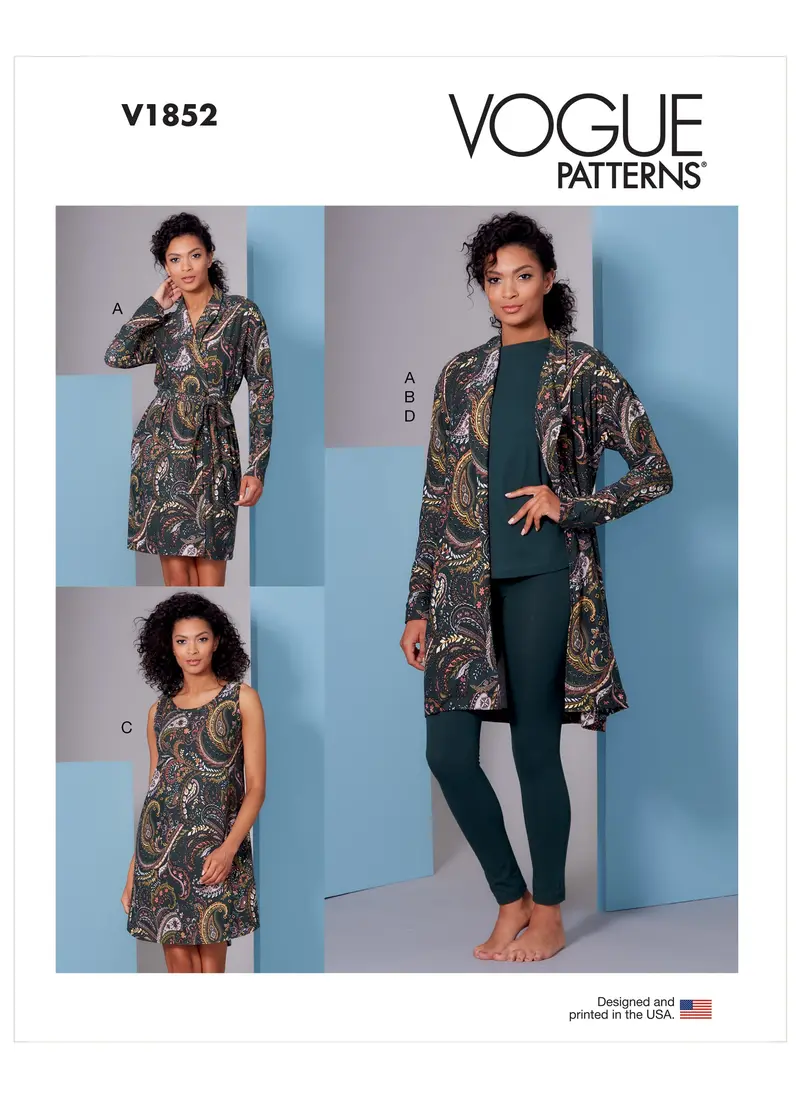 Vogue Pattern V1852 Misses/Petite Sleepwear 1
