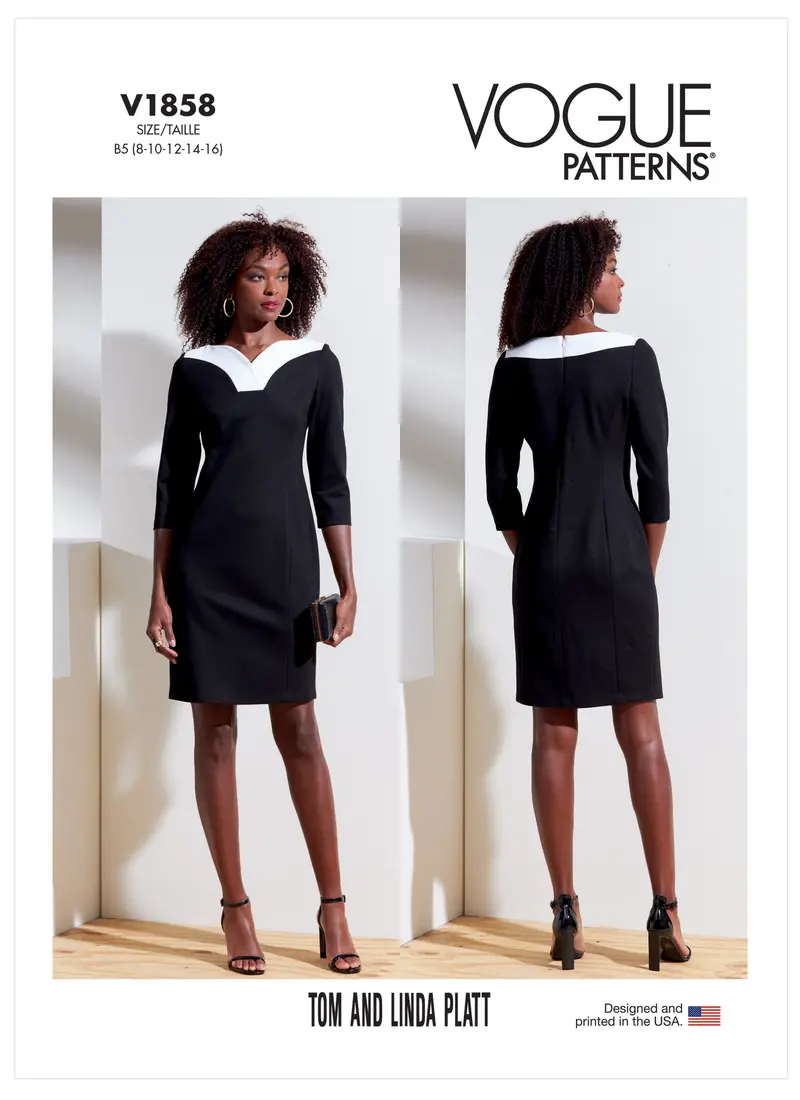 Vogue Pattern V1858 Misses & Petite Dress 1