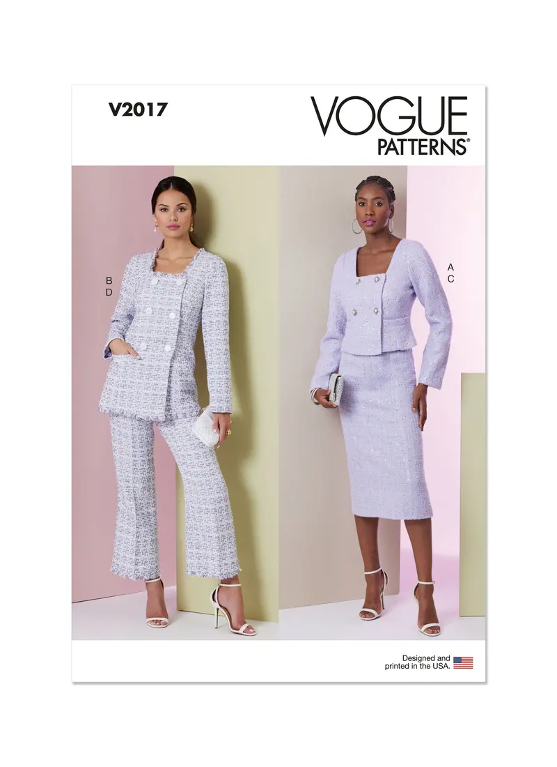 Vogue Pattern V2017 Misses' Jacket In Two Lengths, Skirt And Pants 1