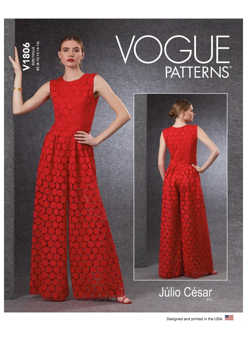 Voguepattern V1806  Misses' & Misses' Petite Jumpsuit 1