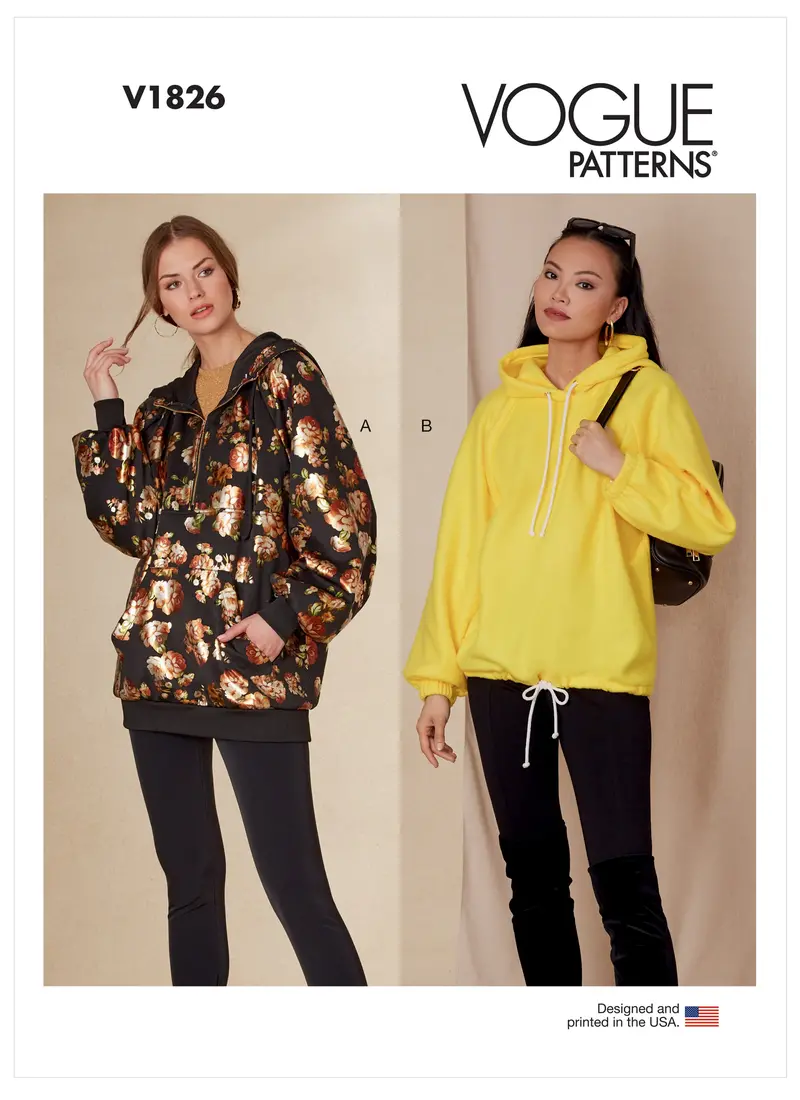 Voguepattern V1826  Misses' Sweatshirts 1