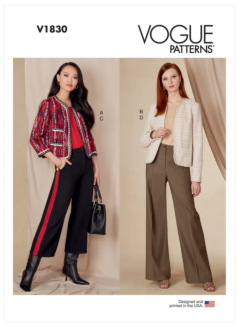 Voguepattern V1830  Misses' Jacket And Pants 1