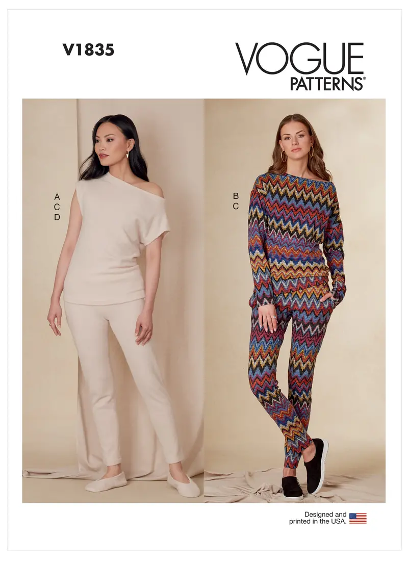 Voguepattern V1835 Miss Top, Pant, Slipper 1