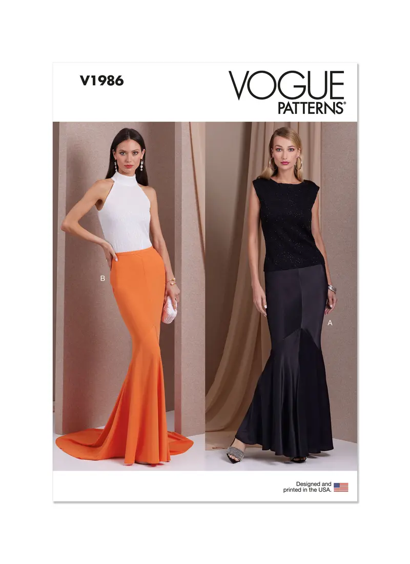 Voguepattern V1986 Misses' Skirt/Pants 1