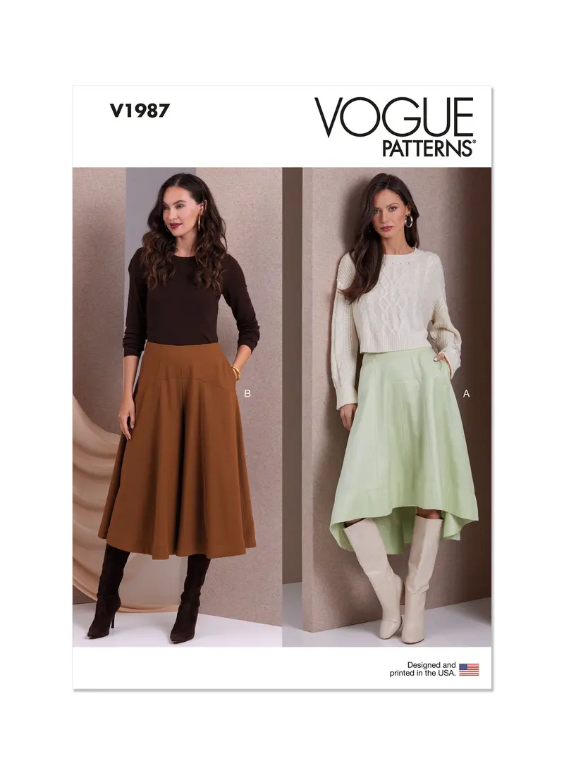 Voguepattern V1987 Misses' Skirt/Pants 1
