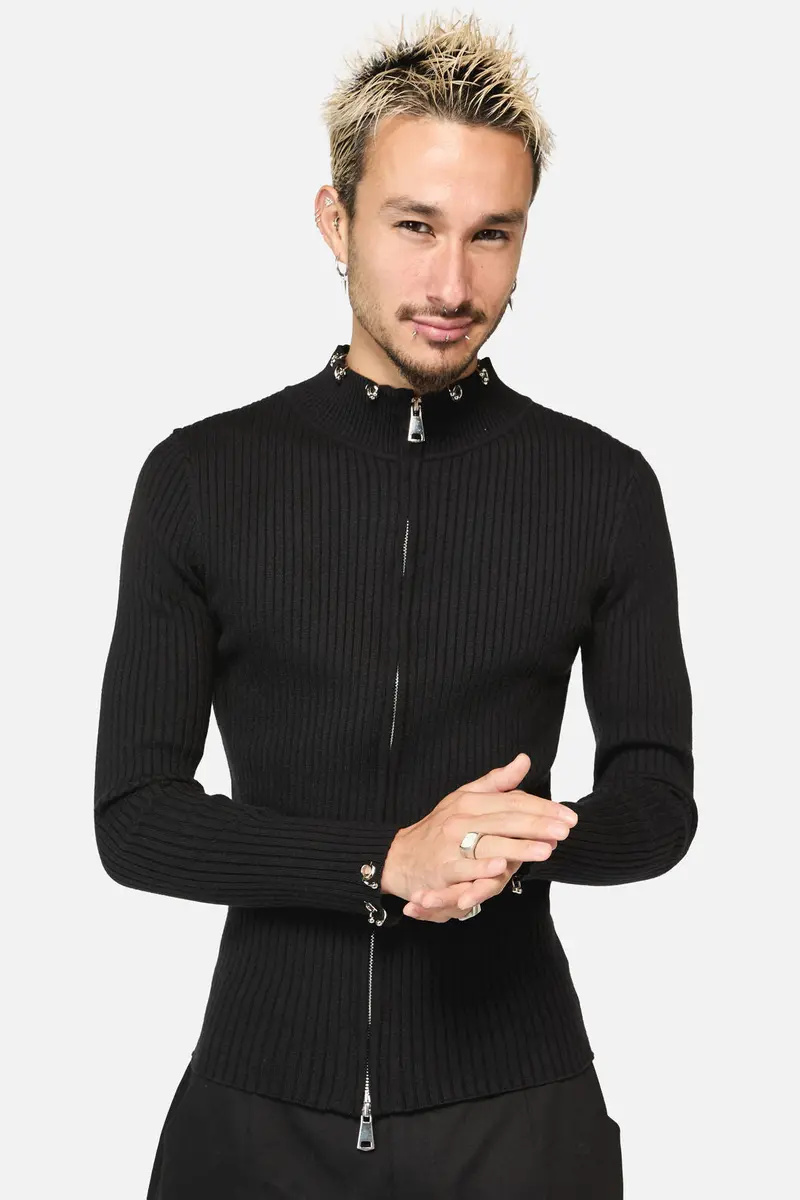 Wahn Piericng Knit Cardi 1