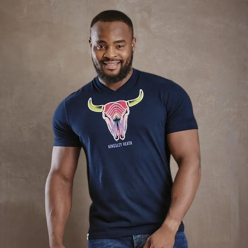 Warp Speed Skull V-Neck Tee - Midnight 1