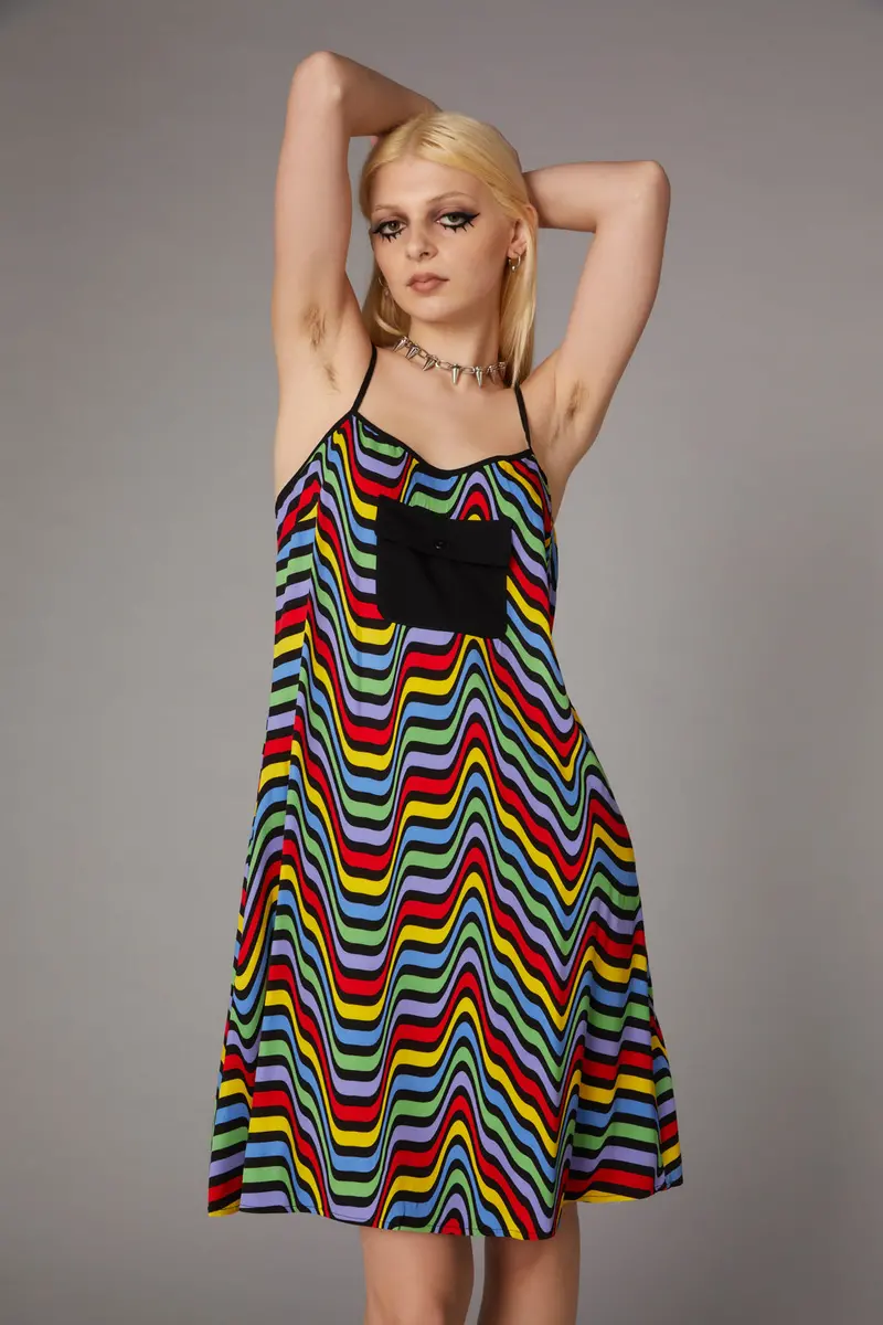Warped Print Dress 1