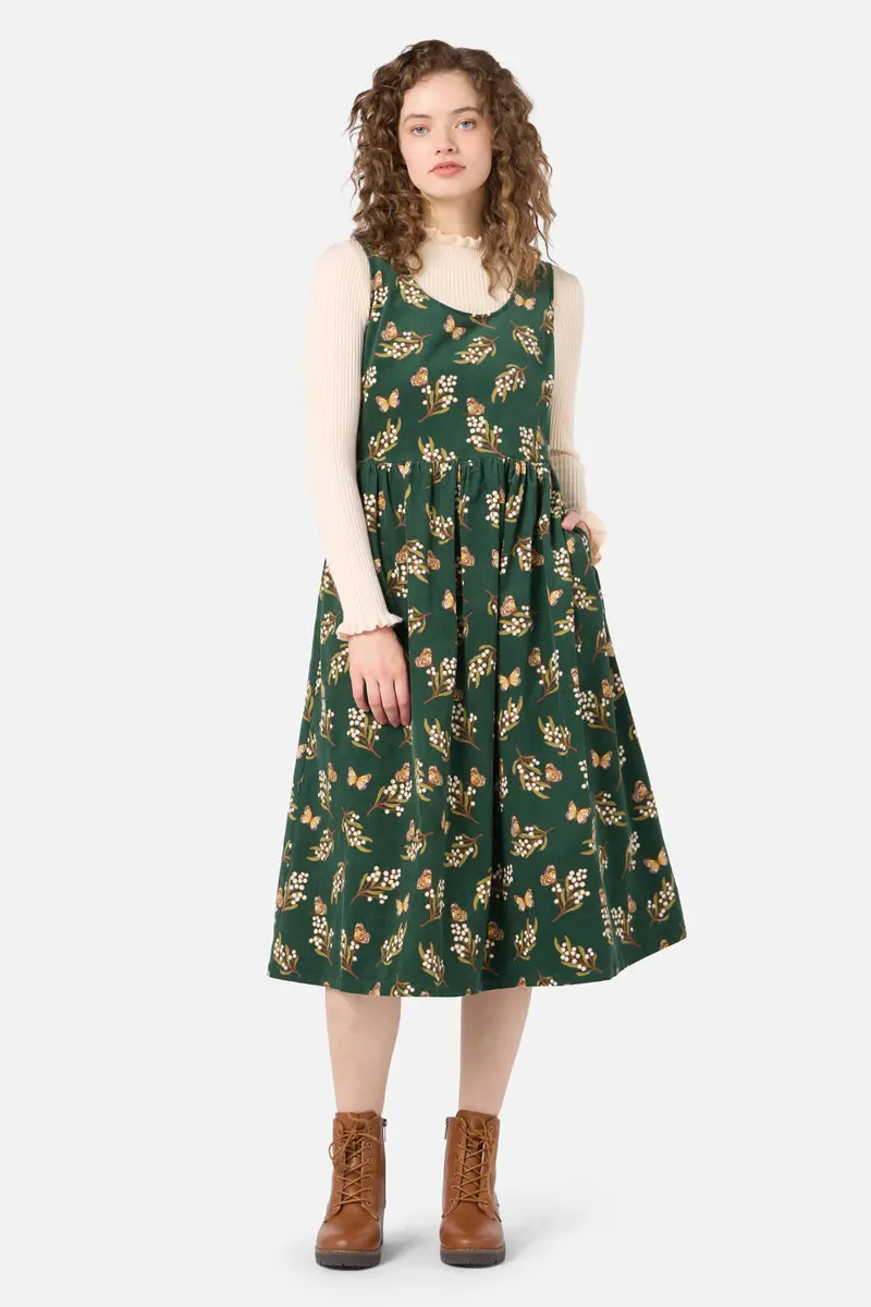 Wattle & Butterfly Midi Dress 1