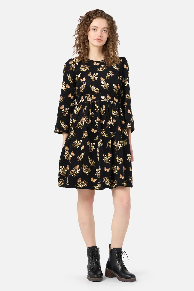 Wattle & Butterfly Smock Dress 1