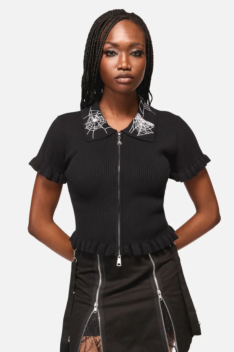 Webbed Zipper Cardi 1