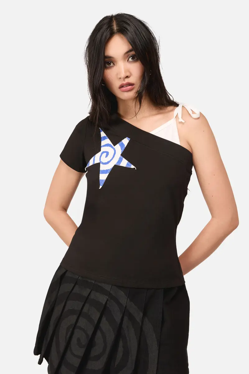 Whirl Jersey Asymmetrical Tee 1