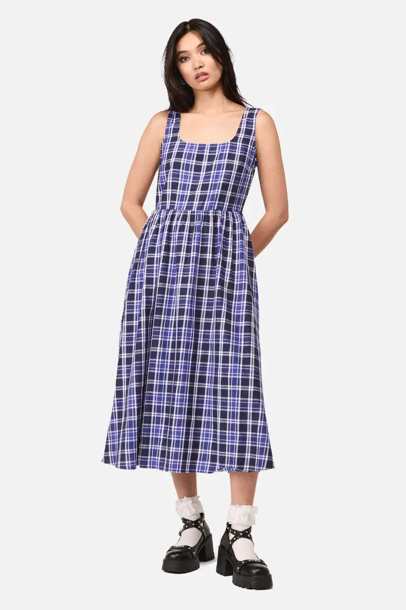 Whirl Tartan Midi Dress 1