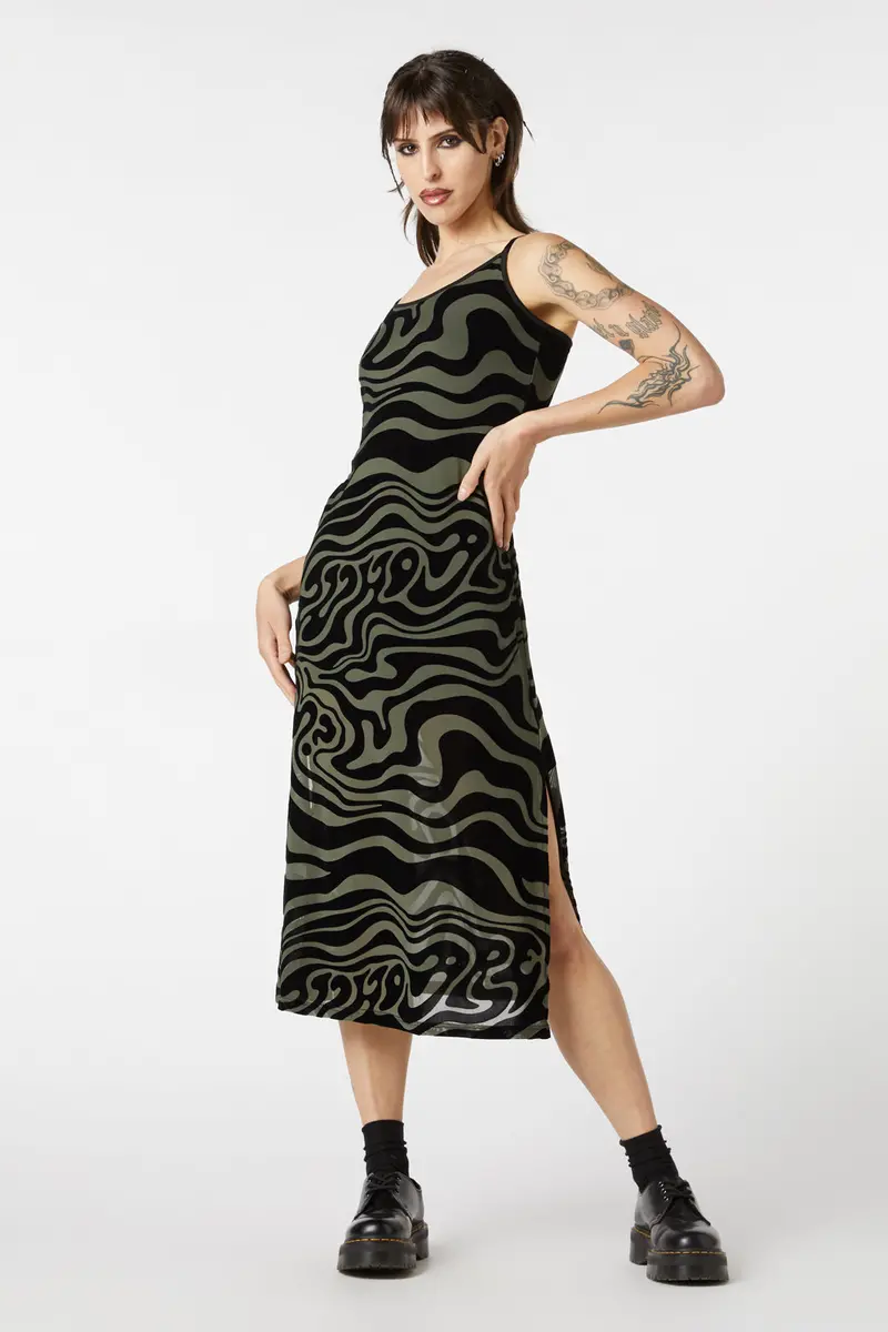 Who Are You Geo Mesh Dress 1