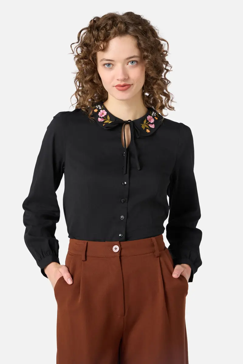 Winona Flower Emb Blouse 1