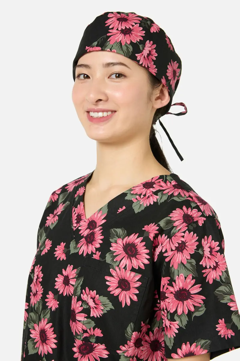 Winter Daisy Scrub Hat 1