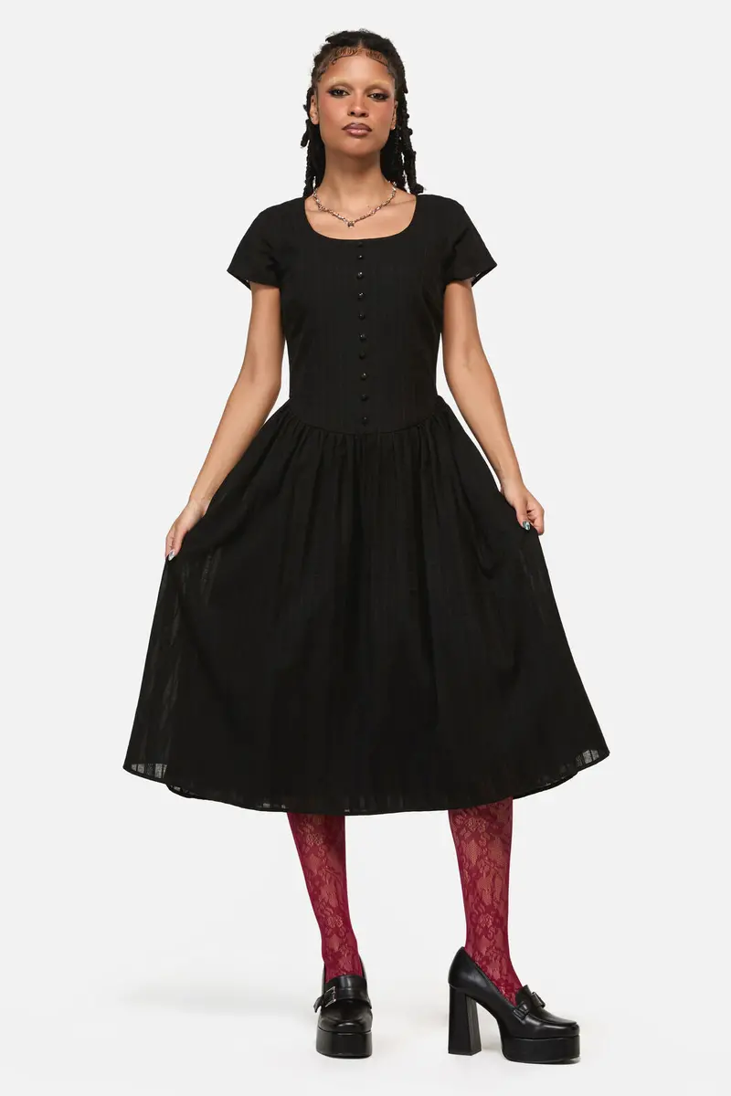 Witches Drop Waist Midi Dress 1