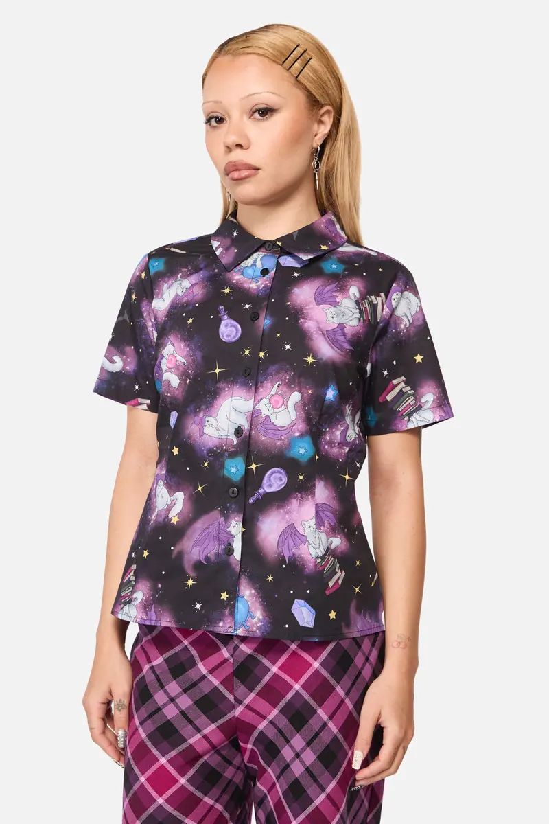 Witches Familiar Short Sleeve Blouse 1