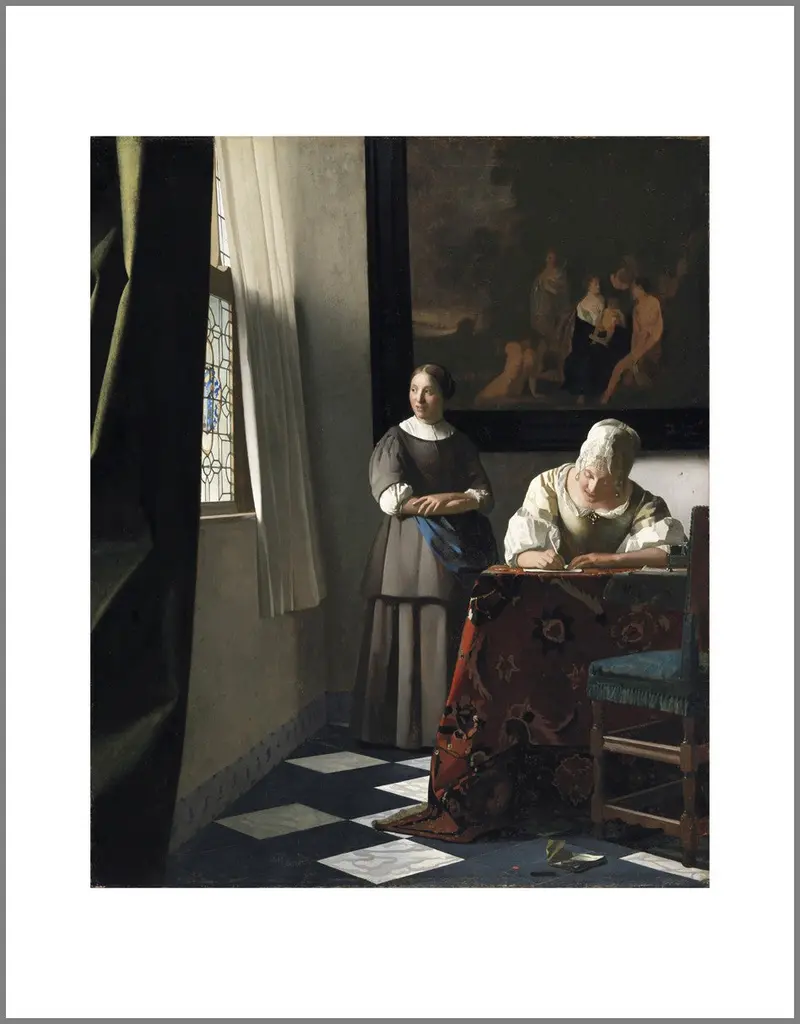 Woman Writing A Letter Canvas Print 1