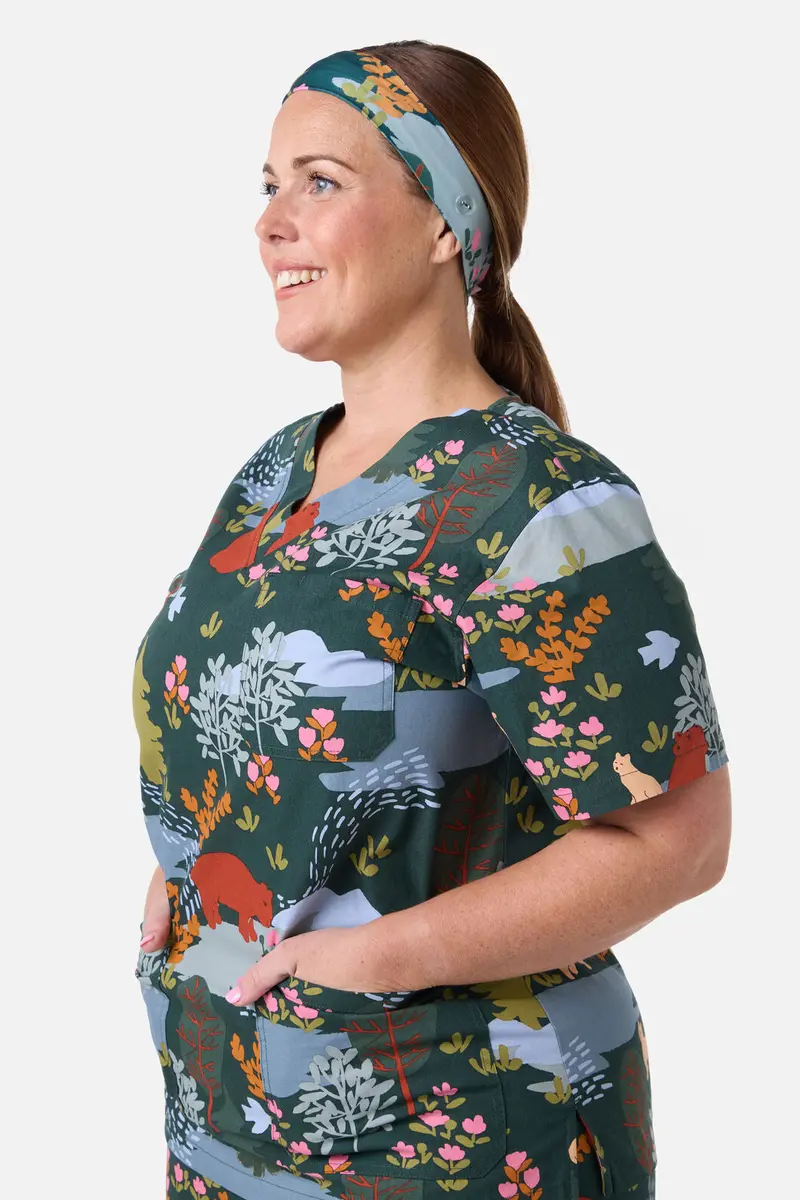 Woodland Bear Scrub Headband 1