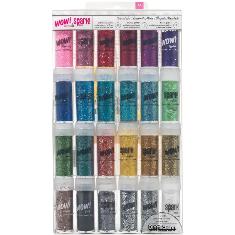Wow Glitter & Spark Tinsel Set - 24Pk 1