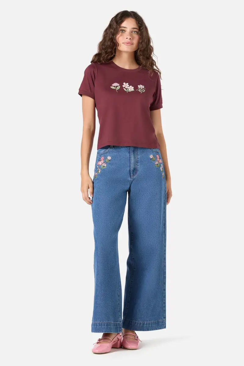 Yvette Butterfly Flower Tee 1