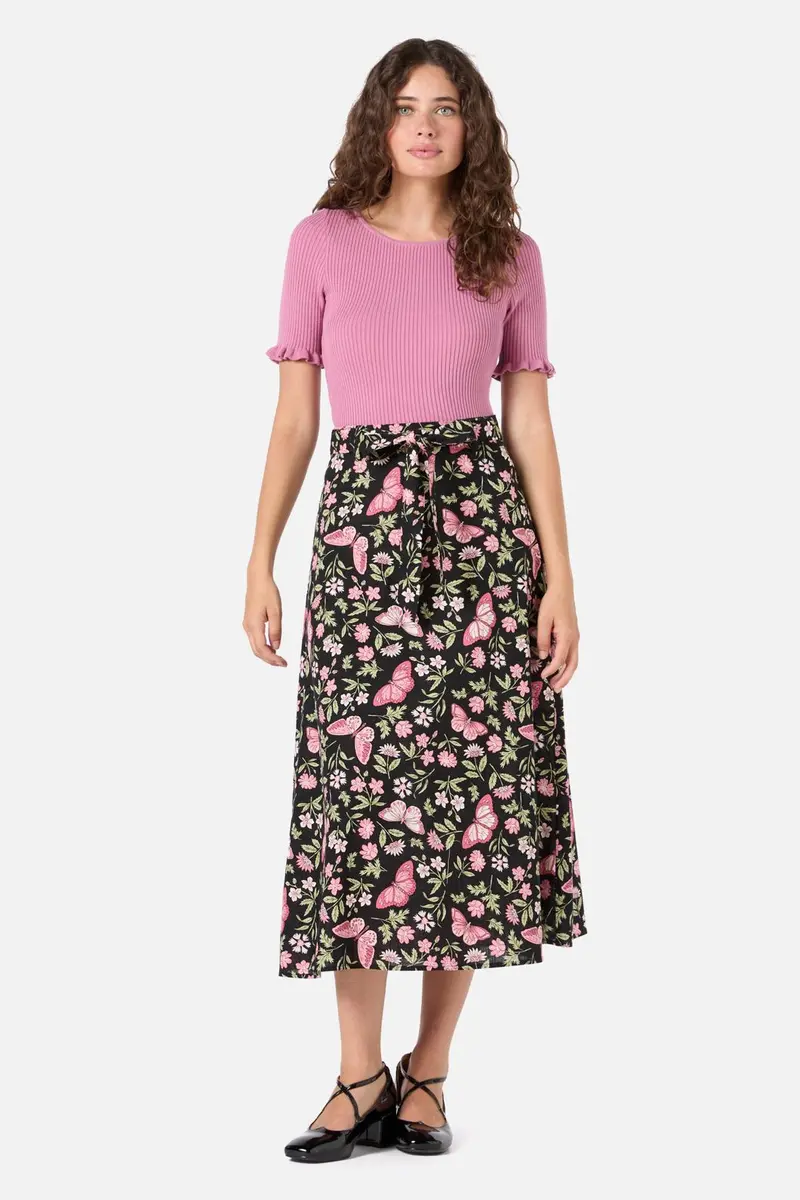 Yvette Butterfly Midi Skirt 1