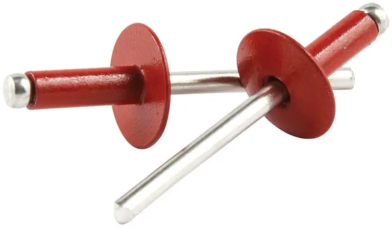 Allstar Performance 18164 Large-Head Rivet Kit – Red Anodized Aluminum, 250-Piece Pack 1